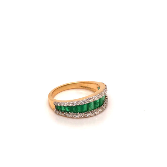 emerald diamond ring antique