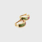 Linear Bi Color Tourmaline Earrings