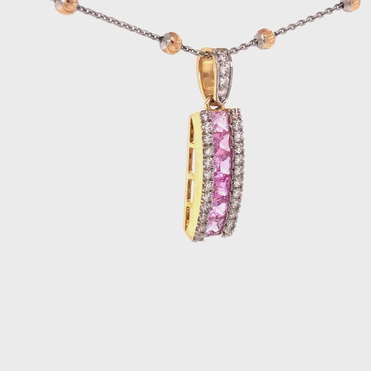 natural pink sapphire necklace