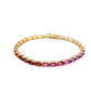 rainbow tennis line bracelet
