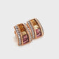 18K Gold Citrine Pink Tourmaline Art deco Diamond Stud Earrings