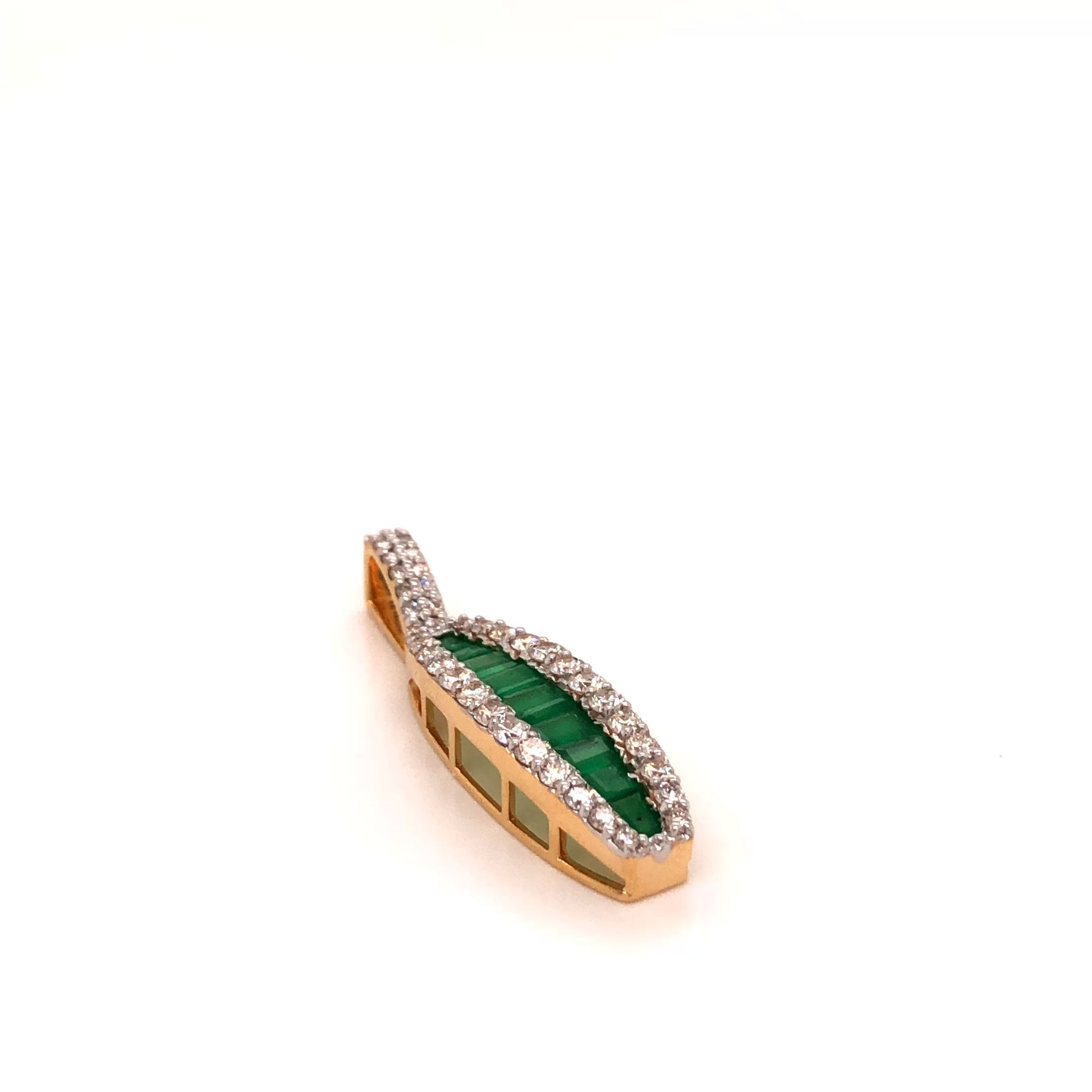 Emerald gemstone pendant