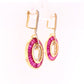 ruby earrings yellow gold