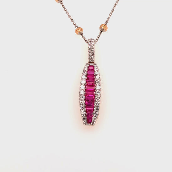Ruby gemstone pendant
