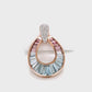 Doorknocker Aquamarine Pink Tourmaline Pendant
