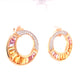 Cleopatra Citrine Pink Tourmaline Stud Earrings