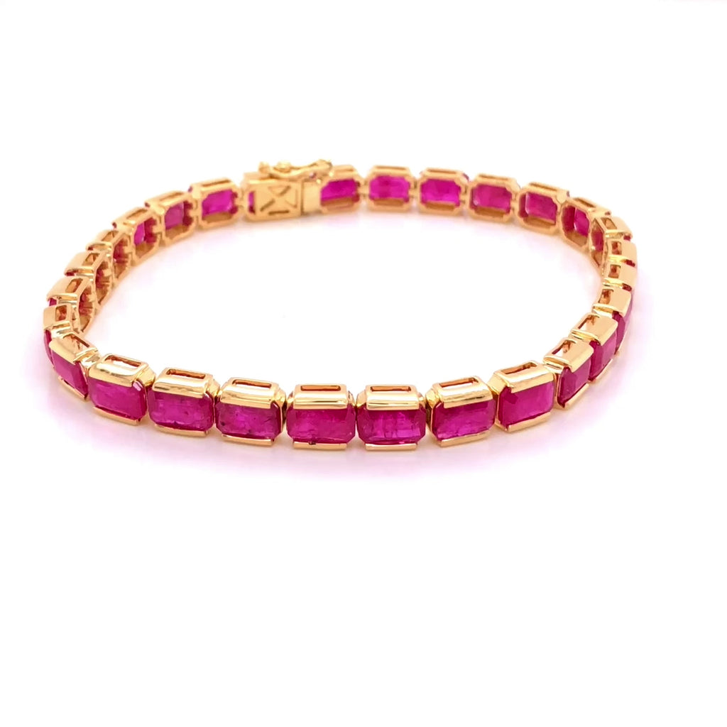 Ruby birthstone bracelet
