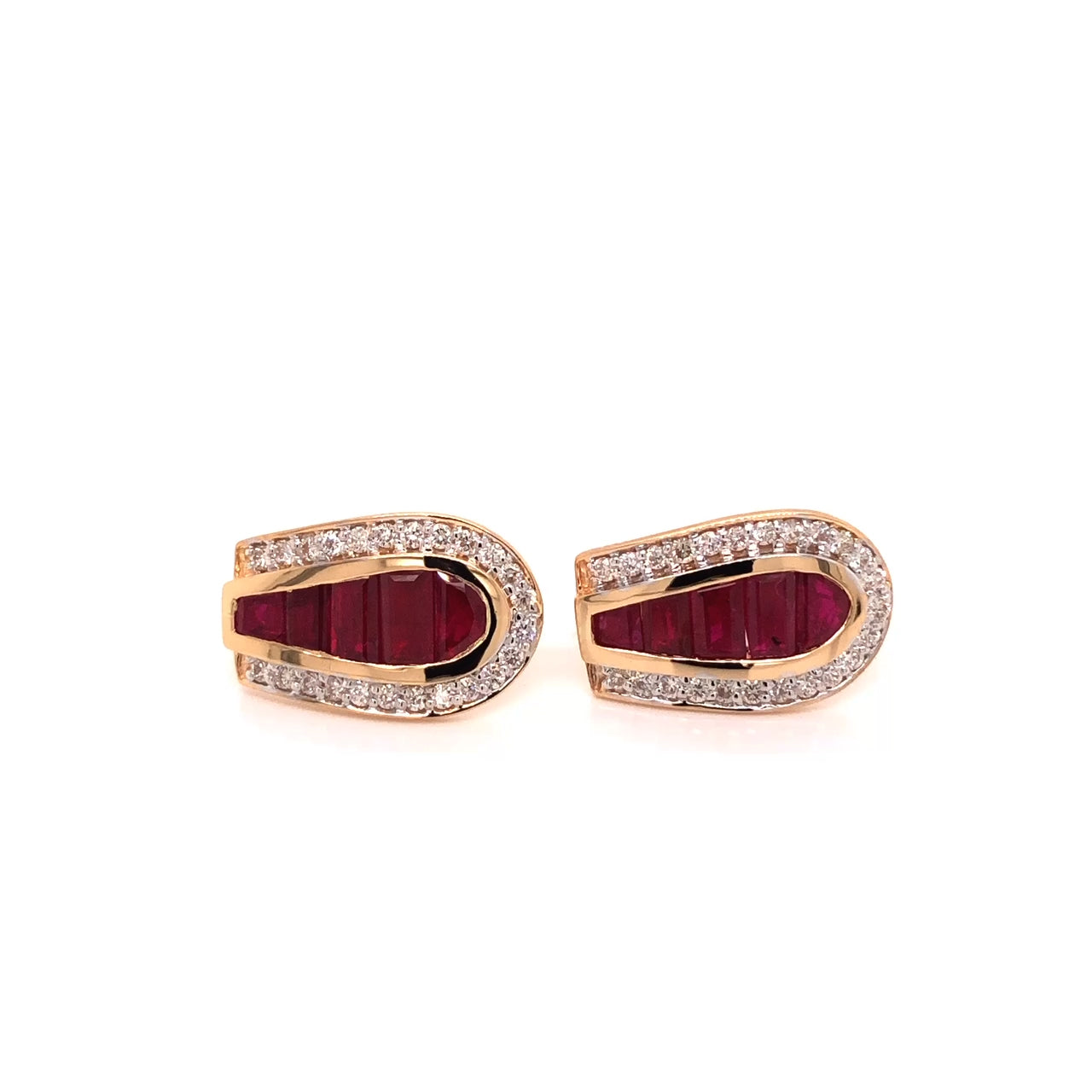 Baguette stud earrings design