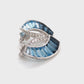 Sickle Blue Topaz Earrings