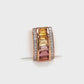 18K Gold Citrine Pink Tourmaline Pyramid Diamond Pendant Necklace