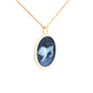 14K Leo Cameo Carving Sternzeichen Reversible Anhänger