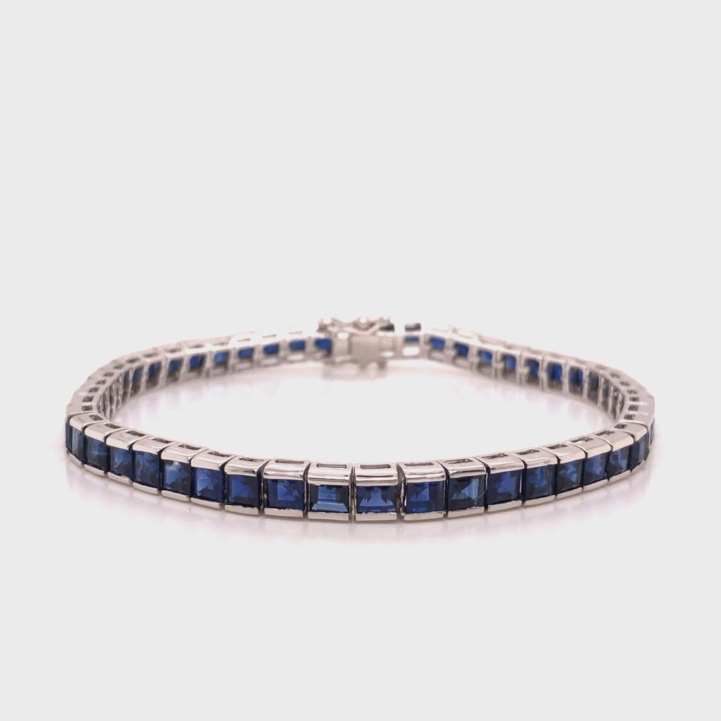 Blue Sapphire Tennis Bracelet