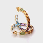 Rainbow Huggie Earrings