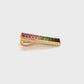 18K Gold Bi Color Tourmaline Bar pendant