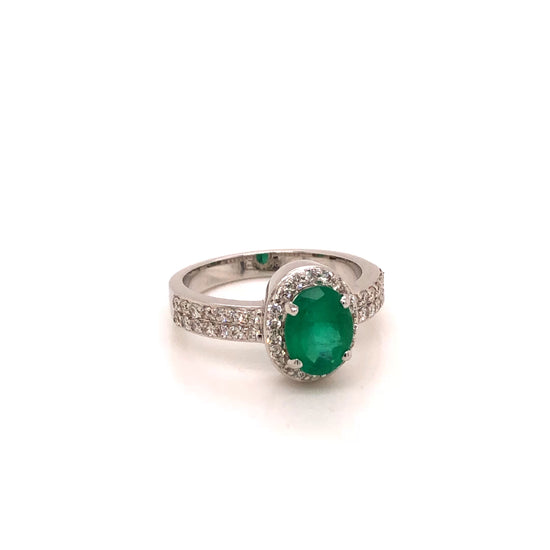 Columbian Emerald Diamond Ring