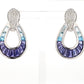 Aqua gemstone earring