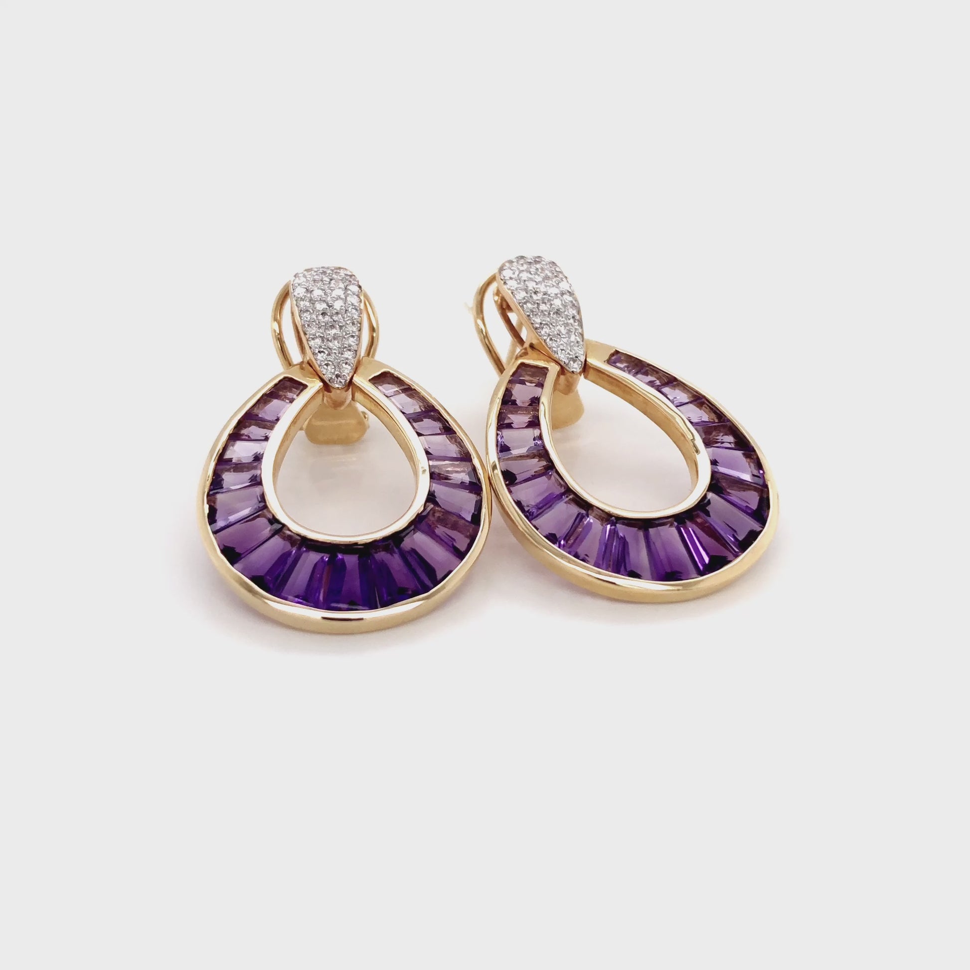 Tapered amethyst drops