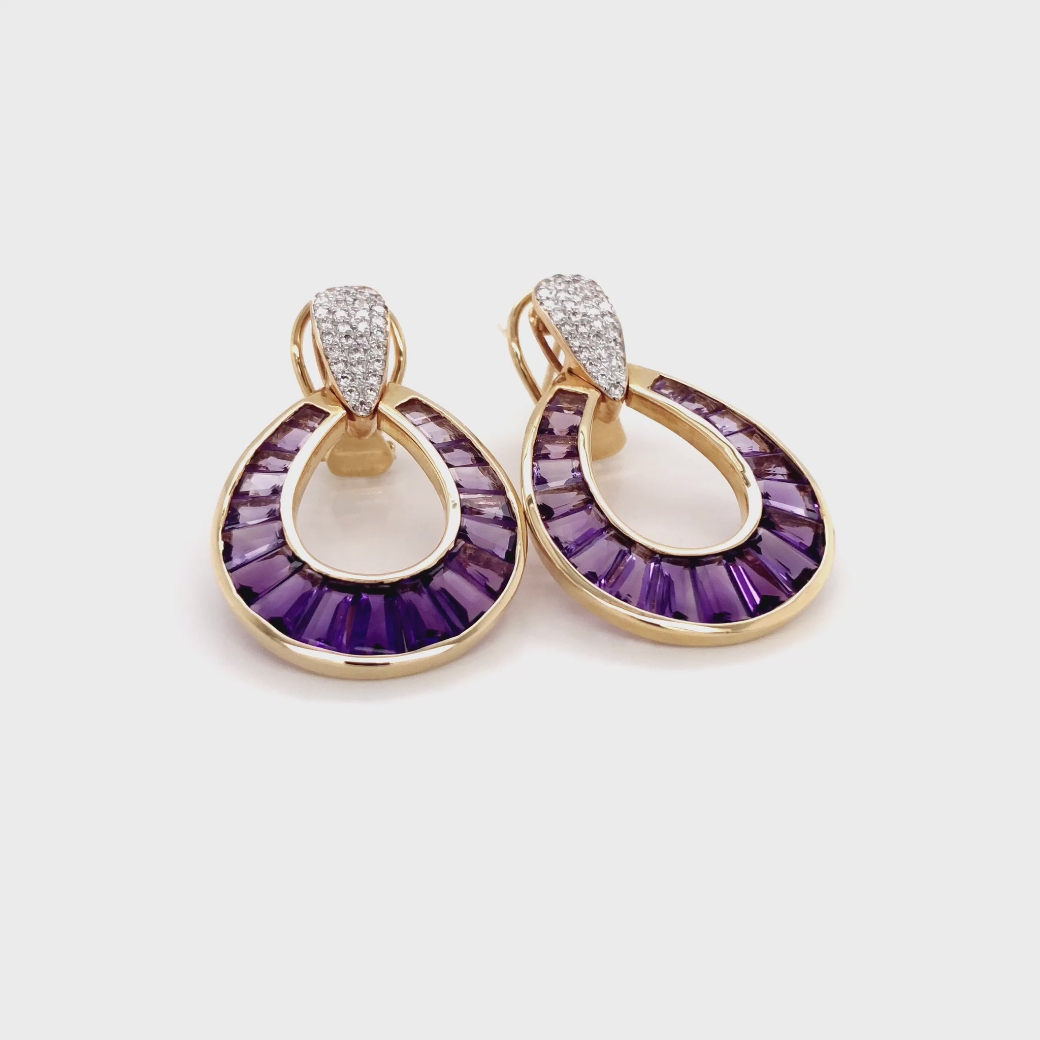 Tapered amethyst drops