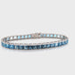 Tennis Bracelet - Blue Topaz Square Edition