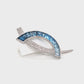 Signature D Blue Topaz Pendant Brooch