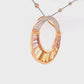 Brosche mit Kleopatra-Diamant-Anhänger aus 18-karätigem Gold mit Citrin und rosa Turmalin