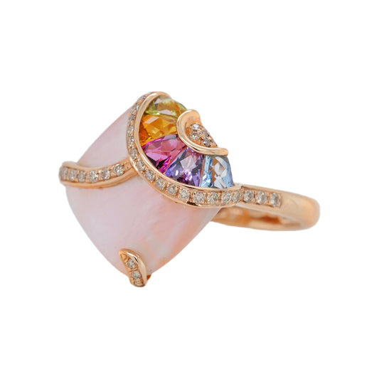 Pink MOP & Multicolor Ring