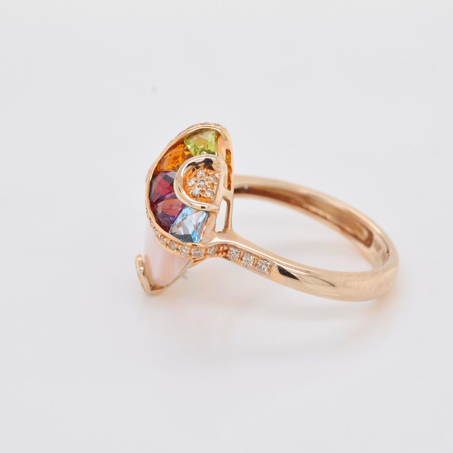 Pink MOP & Multicolor Ring