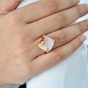 Pink MOP & Multicolor Ring