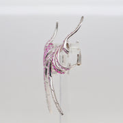 Pink Sapphire Spiral Earrings