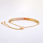 Rainbow Tennis Bolo Bracelet
