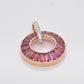 circle rhodolite pendant 