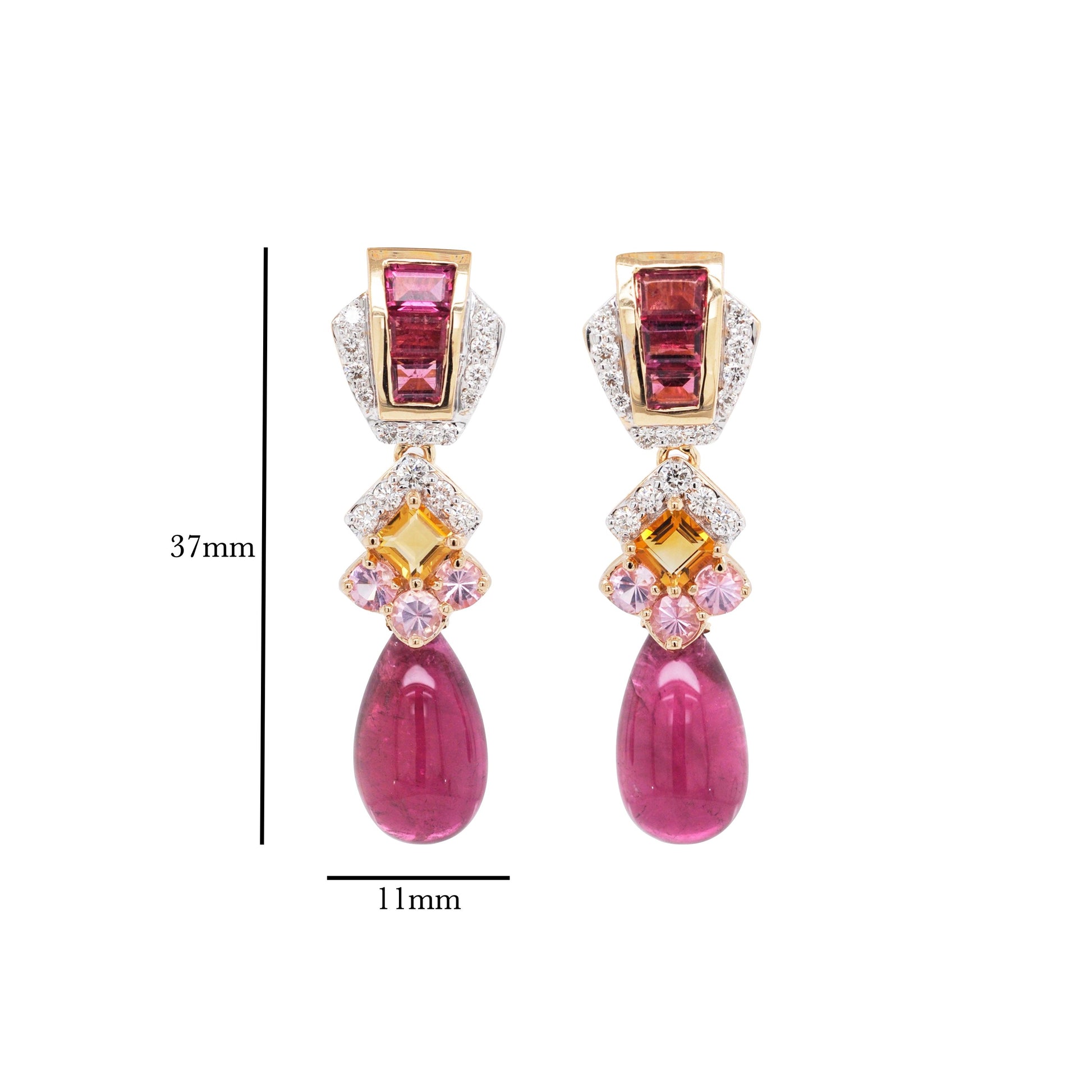 Drop dangle gemstone earrings