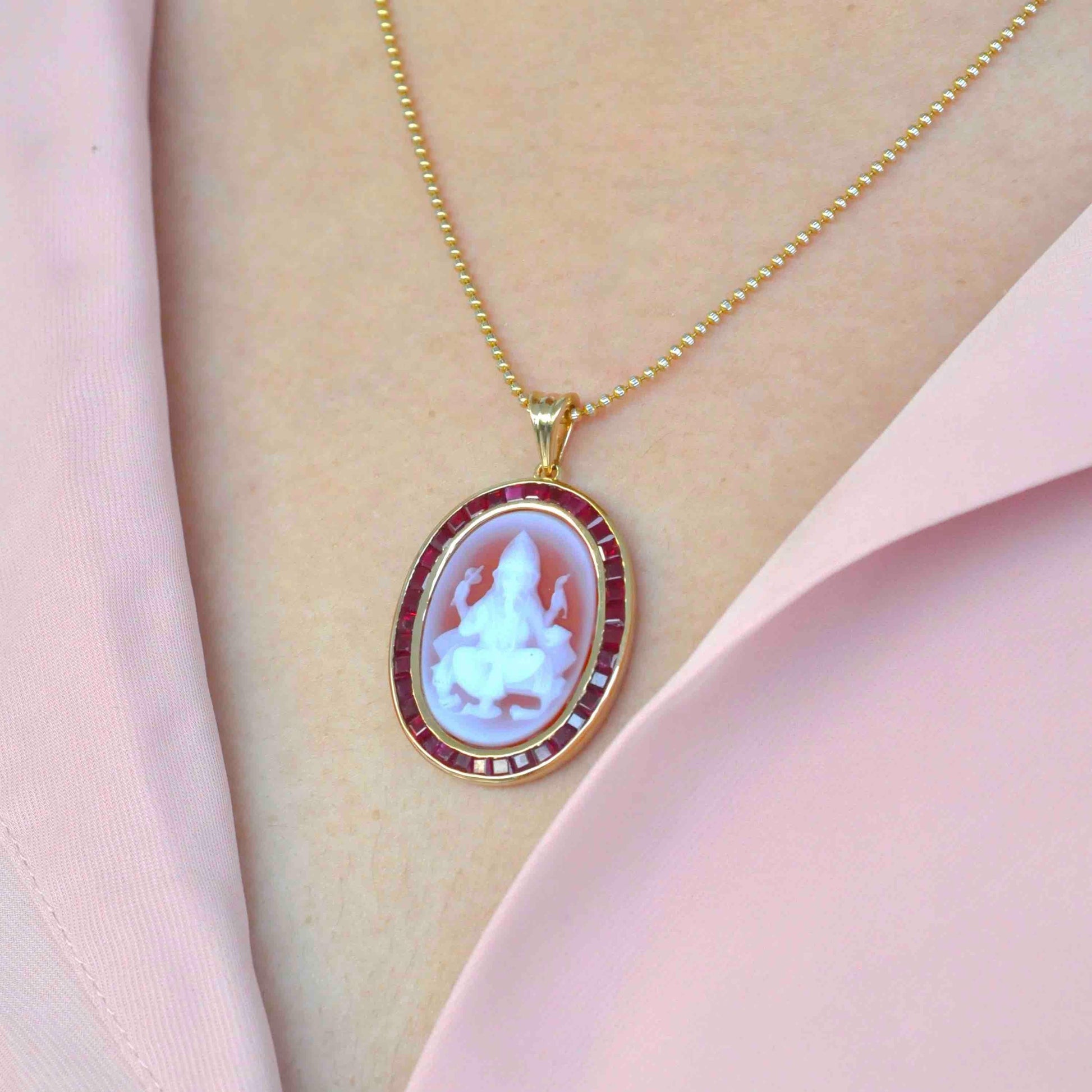 Ruby agate cameo