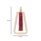 18K Gold Art Deco Channel-Set Ruby Diamond Pendant Necklace