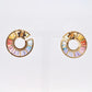 18K Gold Rainbow Curve Diamond Stud Earrings