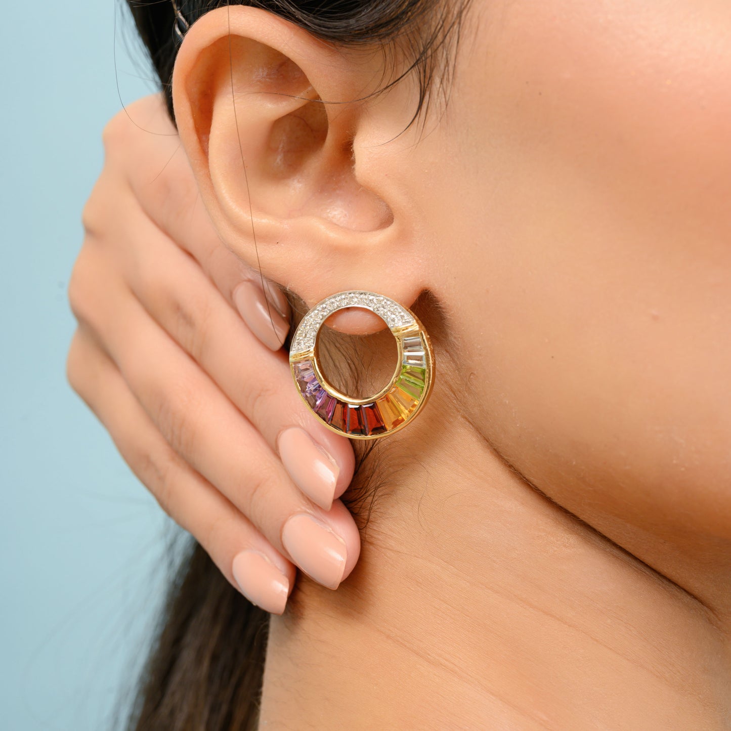 Cleopatra Rainbow Stud Earrings