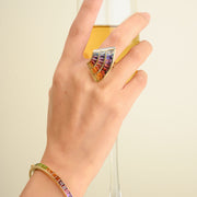Rainbow Contemporary Cocktail Ring