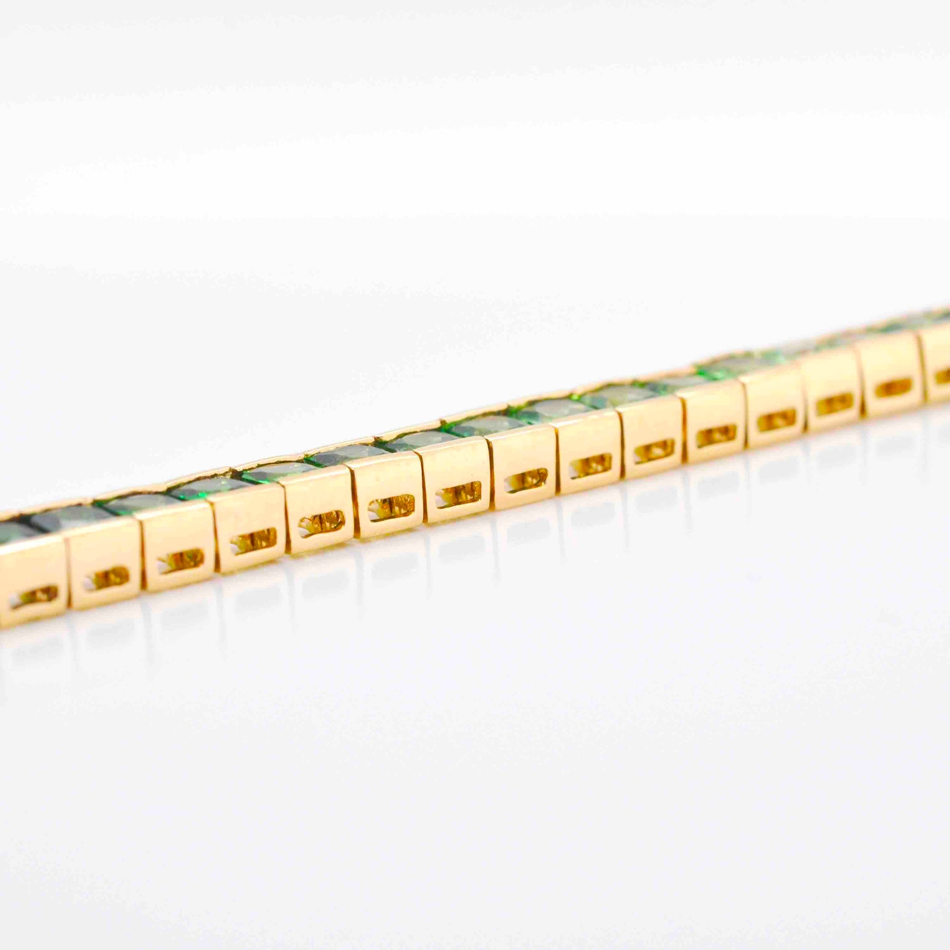 Green gemstone bracelet