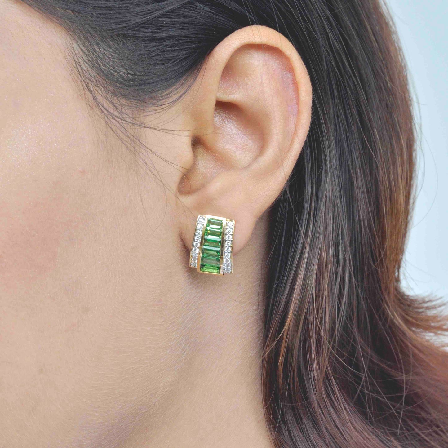 tsavorite drop earrings