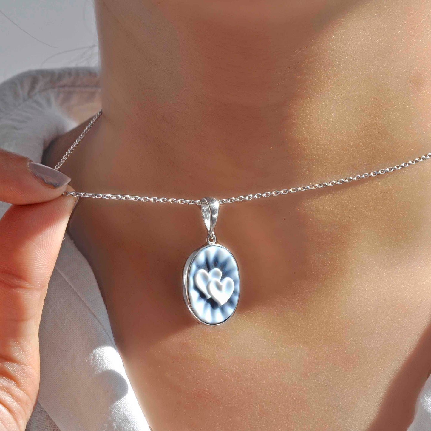 sterling silver heart necklace