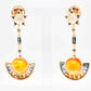 Citrine sapphire earrings