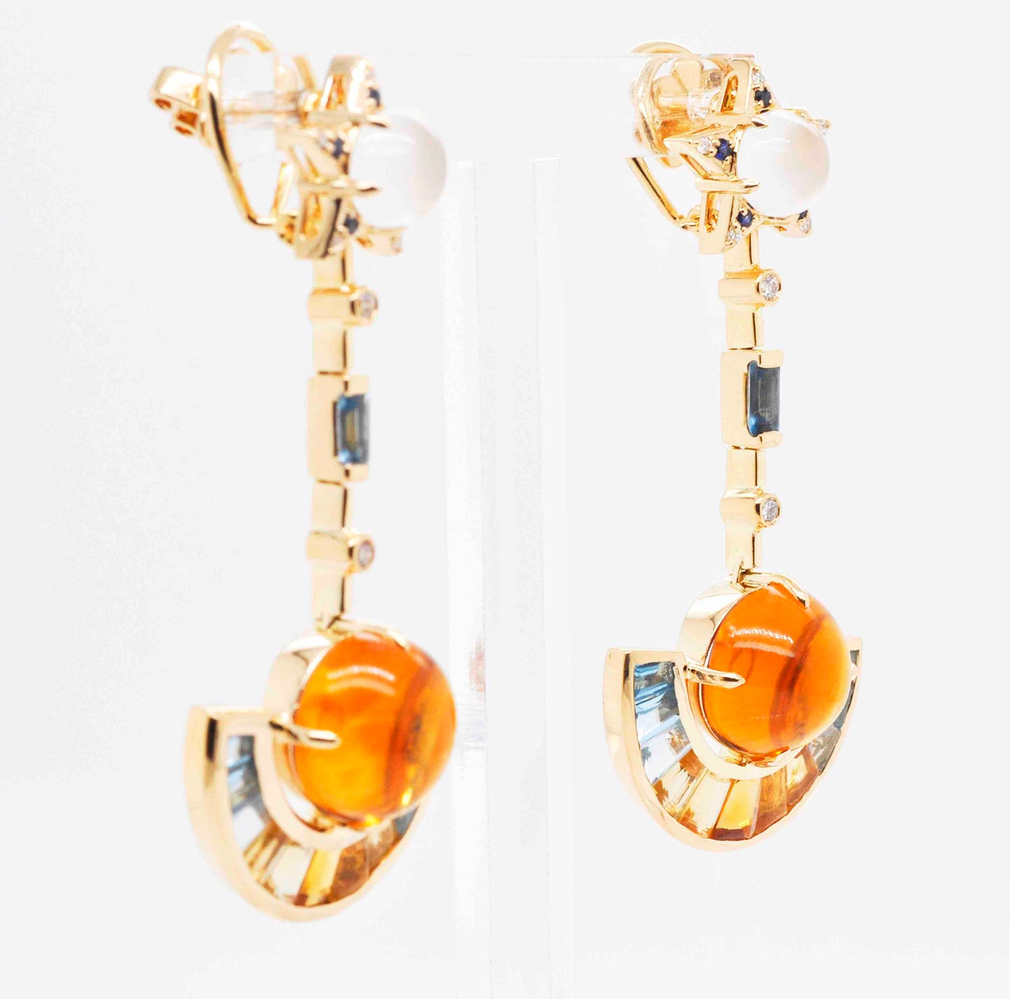 Topaz twilight earrings