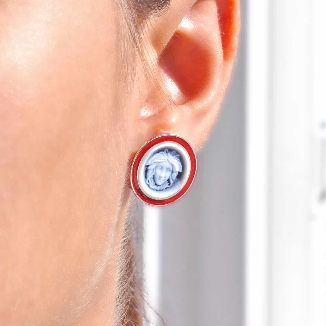 medusa versace earrings