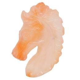 Natural Agate Chalcedony Horse Face Carving