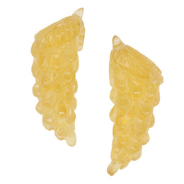 Natural Yellow Apatite Grapes Carving