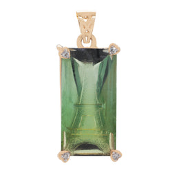 Eiffel Tower Green Tourmaline Pendant