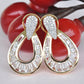 White topaz and diamond earrings