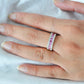 Princess Pink Sapphire Band Ring