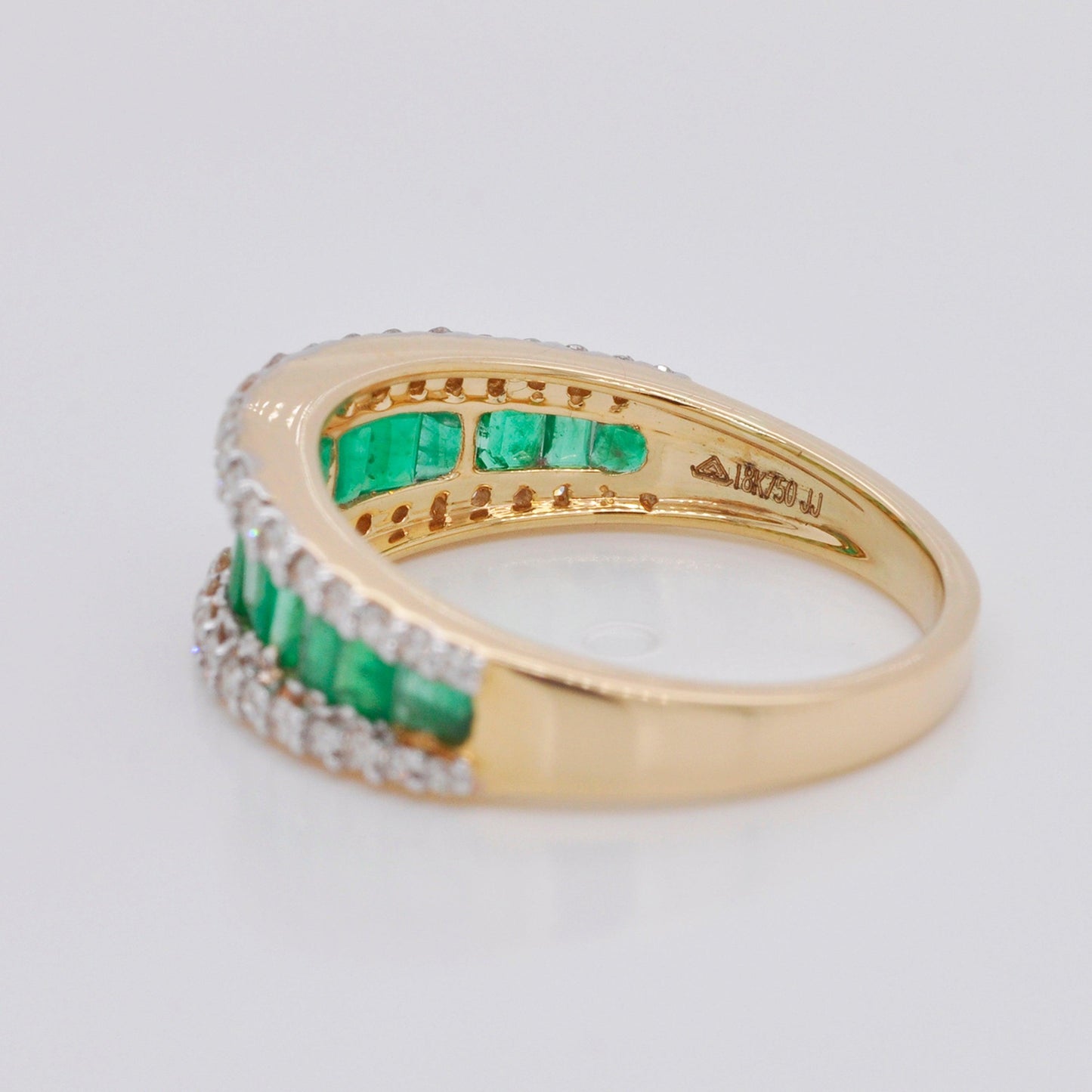 art deco style emerald diamond ring