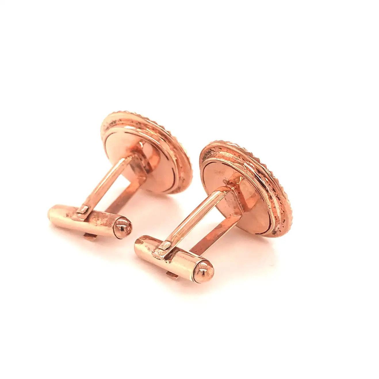 Modern Design Red Agate Carving Cufflinks - Vaibhav Dhadda Jewellery